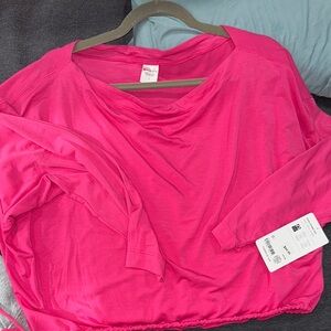 Athleta Vibrant Pink Long Sleeve Top